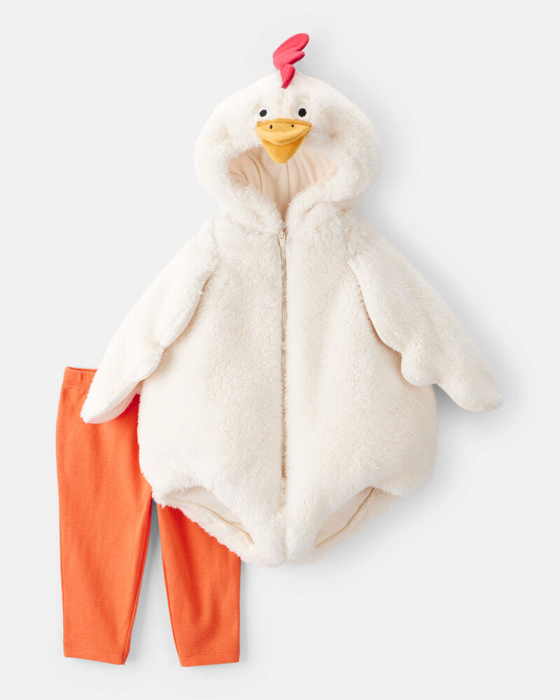 Baby 2-Piece Chicken Halloween Costume - White/Orange, image 1 of 5 slides