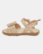 Baby  Every Step&reg; First Walker Woven Flower Accent Sandals - Beige, image 6 of 7 slides