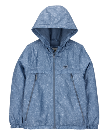 Boys Fleece-Lined Midweight Jacket - Blue, 