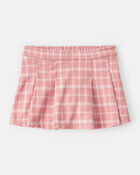 Baby Girl Plaid Print Knit Skort - Pink, image 1 of 4 slides
