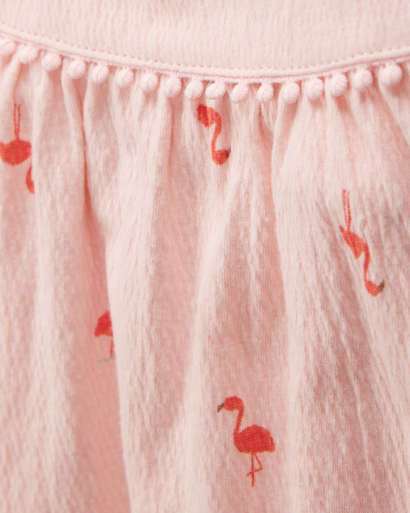 Toddler Flamingo Pom Pom Tank, image 2 of 4 slides