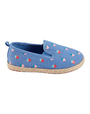 Toddler Strawberry Slip-On Casual Shoes - Blue, 