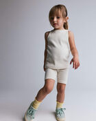 Toddler Girl Brooklyn Bike Shorts - Cream, image 1 of 10 slides