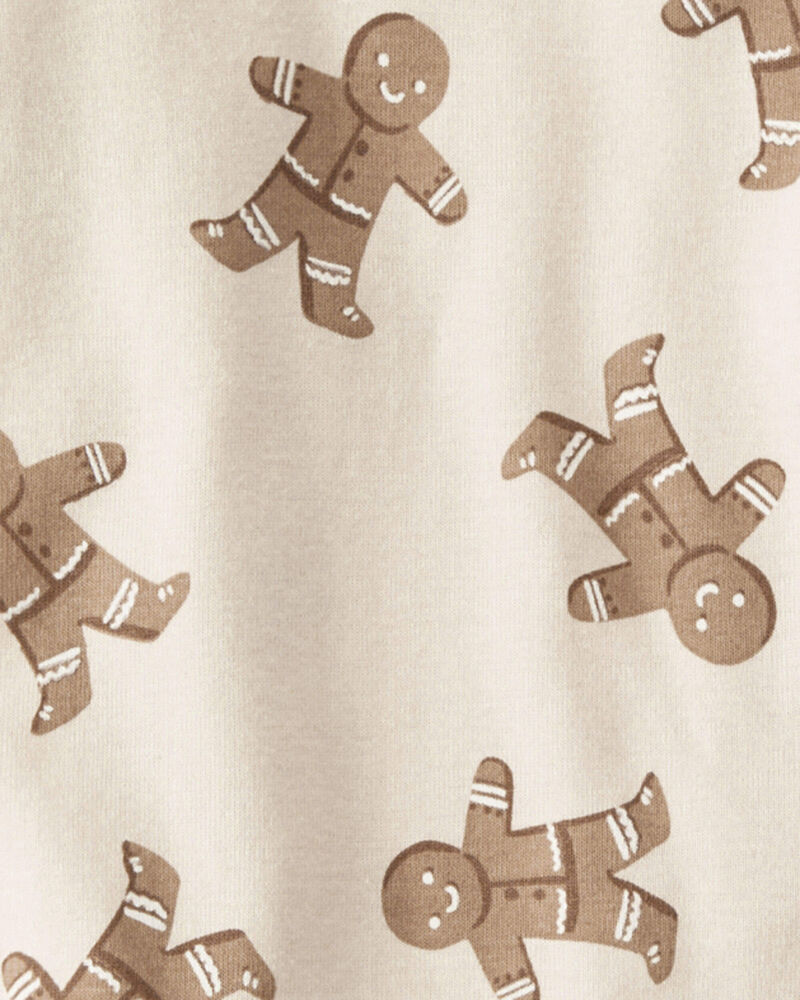 Baby Organic Cotton Pajamas Set in Gingerbread Man Print
, image 3 of 4 slides