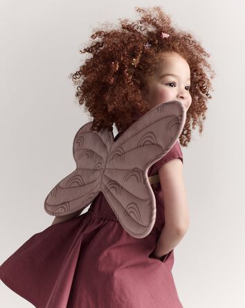 Toddler Girl Rainbow Dress Up Wings - Light Pink, 