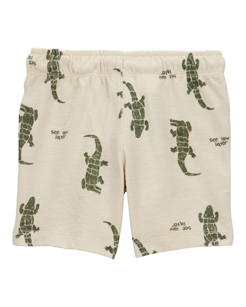 Toddler 2-Piece Alligator Button-Down Shirt & Pull-On Shorts Set, image 5 of 8 slides