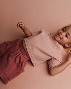 Toddler Girl Swing Short with Pockets - Rose, image 5 of 7 slides