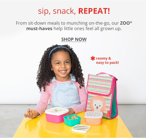 Sip, Snack, Repeat! | From sit-down meals to munching on-the-go, our ZOO must-haves help little ones feel all grown up | SHOP NOW
