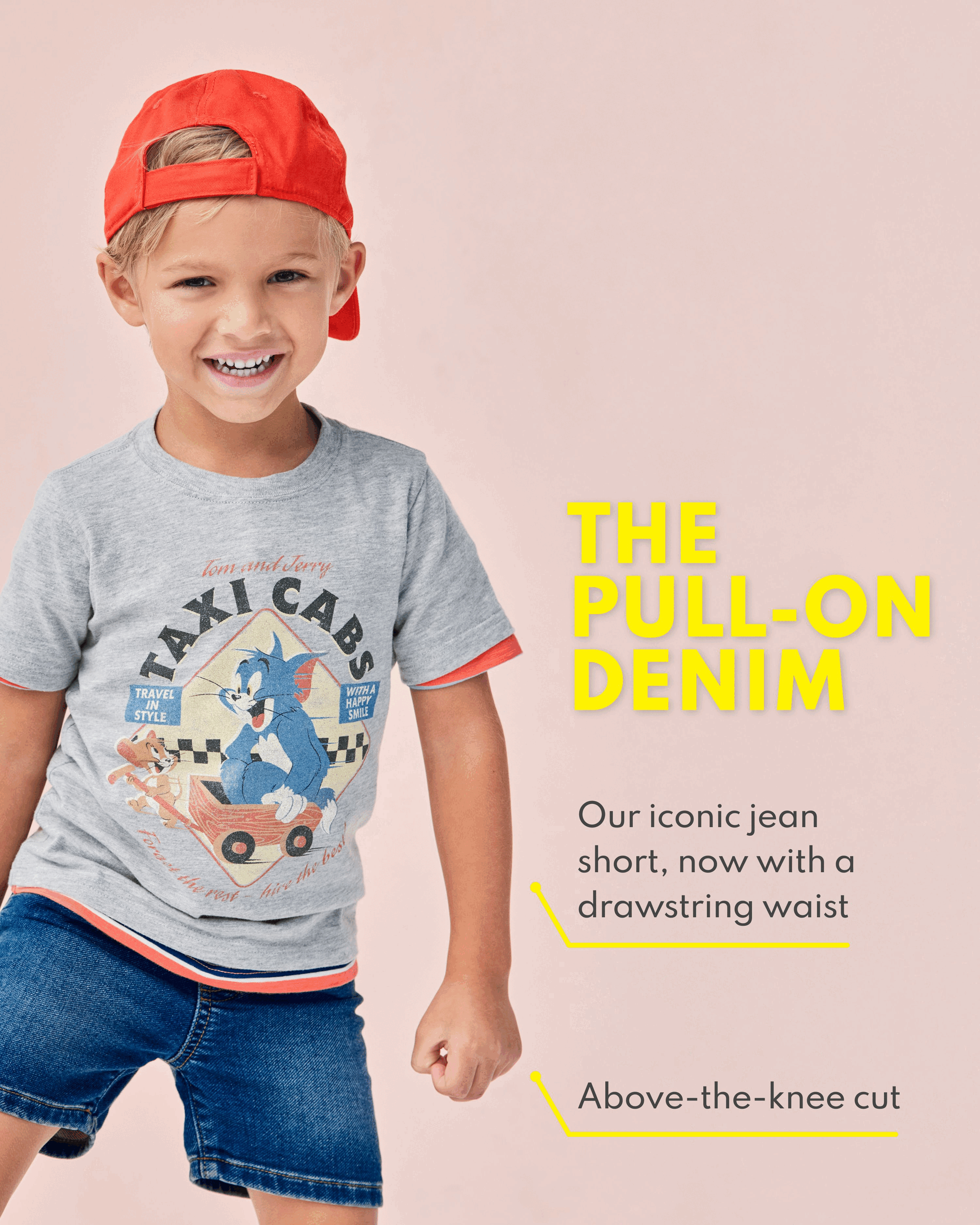 Toddler Pull-On Denim Short - Blue Wash
